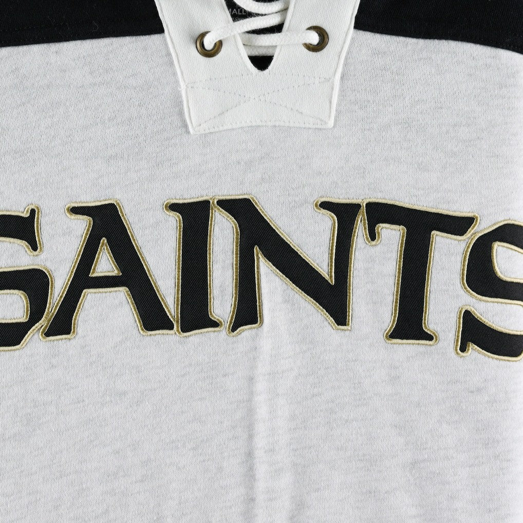 New Orleans Saints '47 Gridiron Lace-Up Pullover Hoodie - Heather Gray - 47 brand