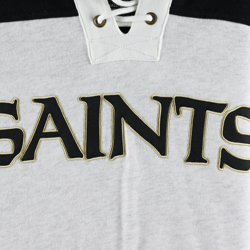 New Orleans Saints '47 Gridiron Lace-Up Pullover Hoodie - Heather Gray - 47 brand