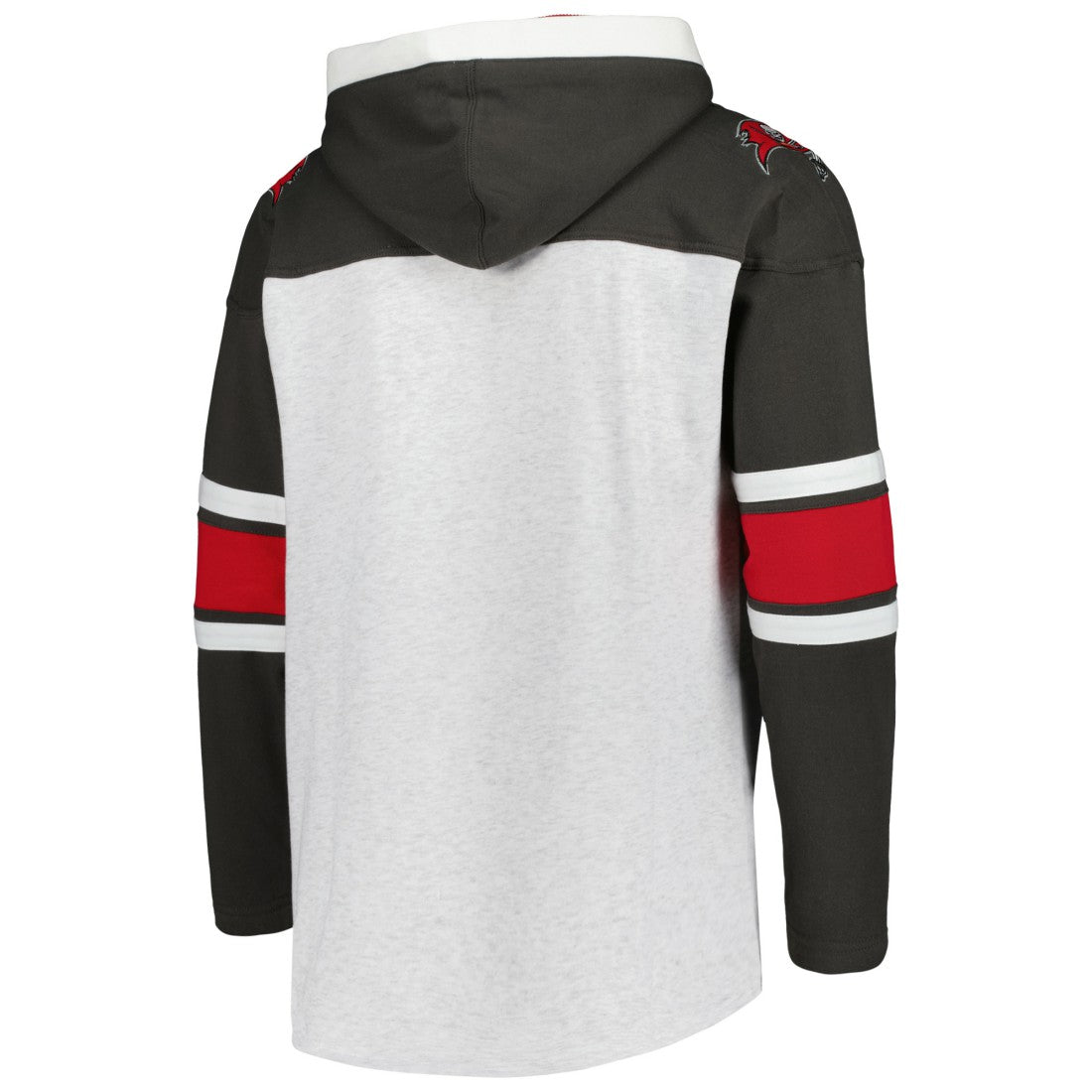 Tampa Bay Buccaneers '47 Gridiron Lace-Up Pullover Hoodie - Heather Gray - 47 brand
