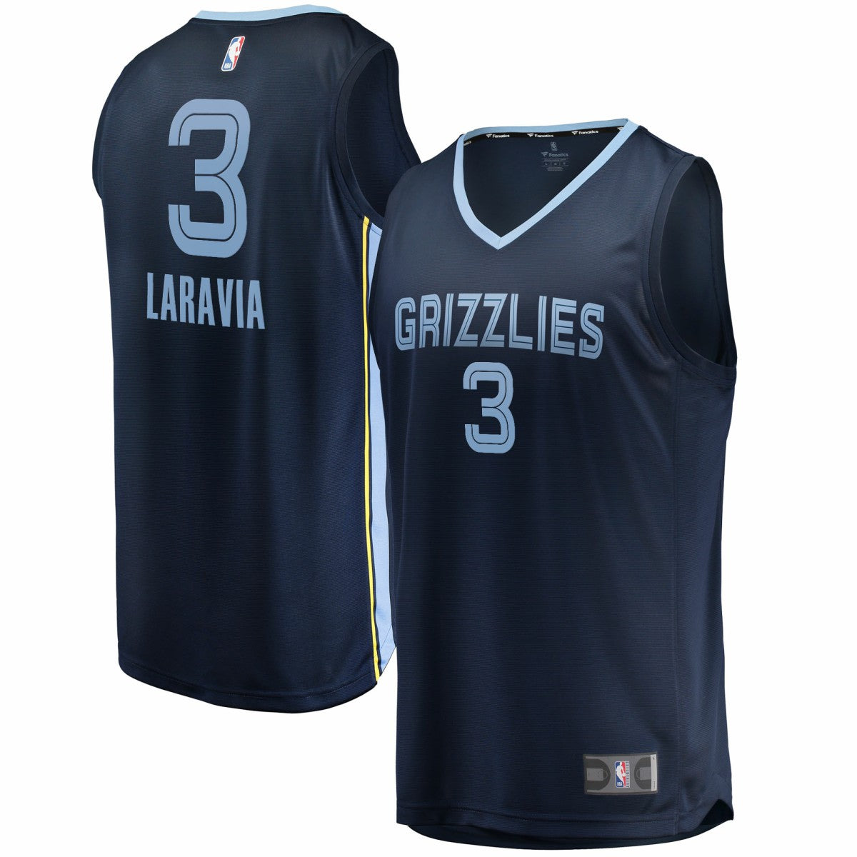 Fanatics Jake LaRavia Memphis Grizzlies Fast Break Replica Player Jersey Icon Edition Navy