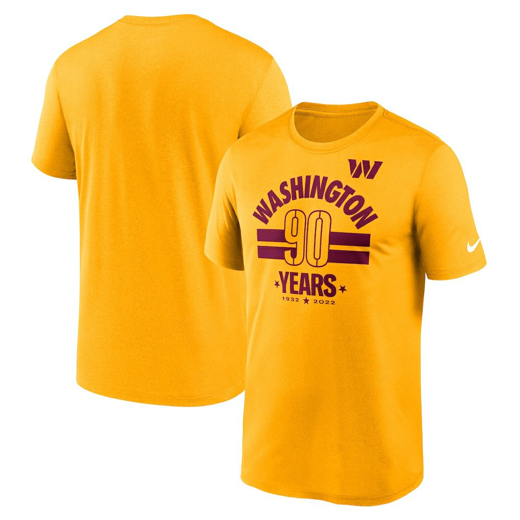Washington Commanders 90th Anniversary Legend T-Shirt - Gold - Nike