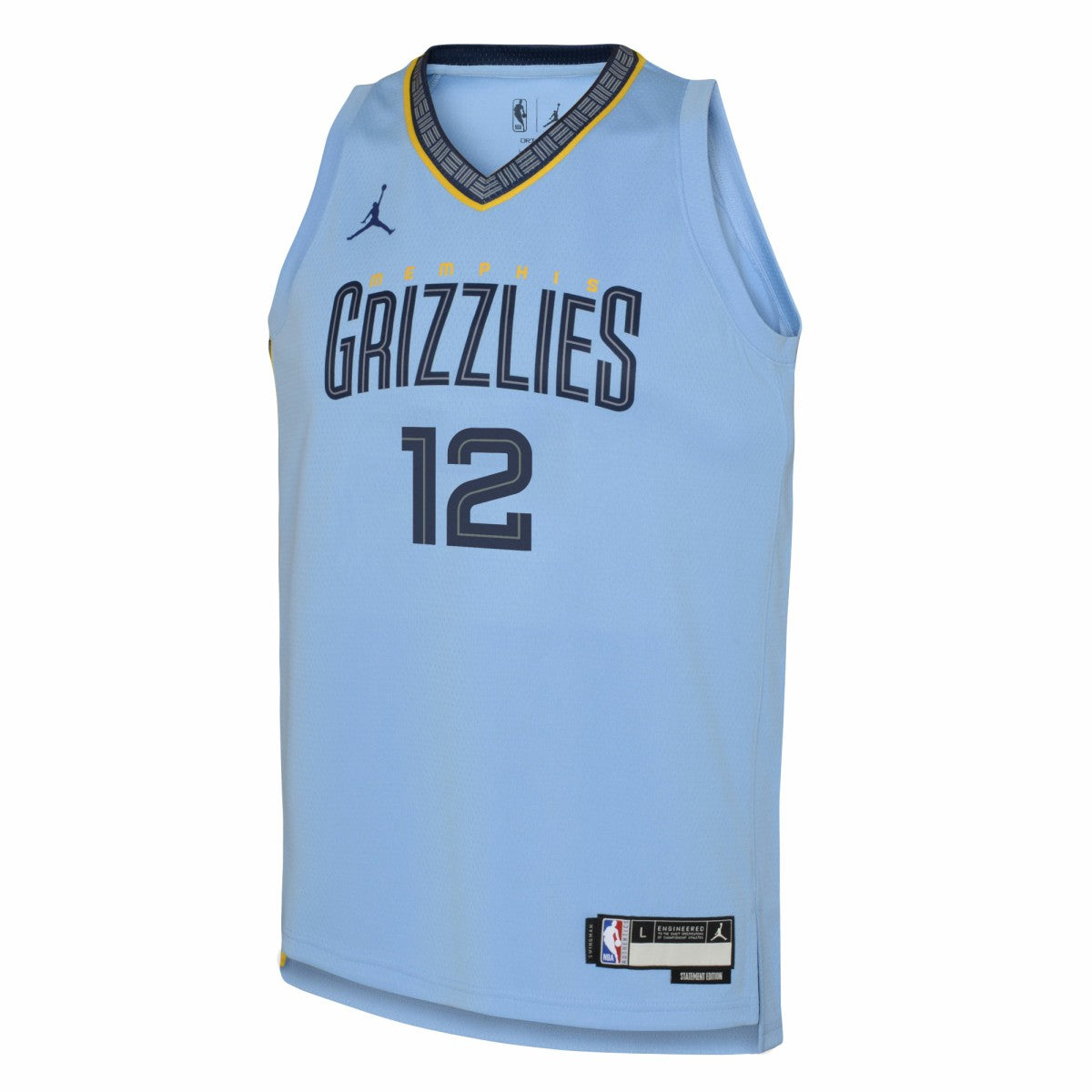 Ja Morant Memphis Grizzlies Jordan Brand Youth Swingman Jersey Statement Edition Light Blue