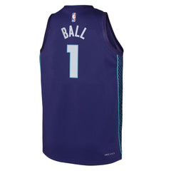 LaMelo Ball Charlotte Hornets Jordan Brand Youth Swingman Jersey Statement Edition Purple
