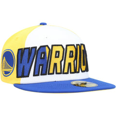 New Era Golden State Warriors Back Half 9FIFTY Fitted Hat White/Royal