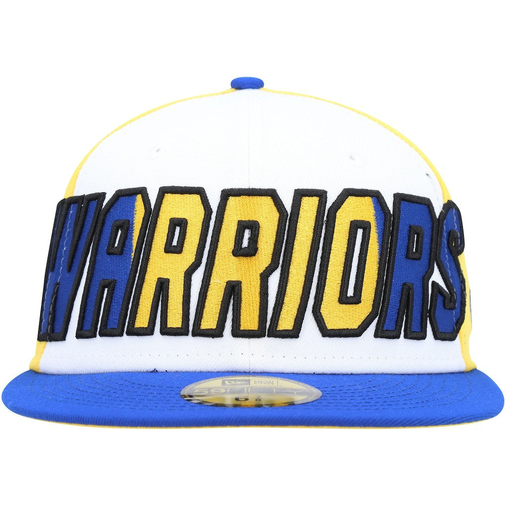 New Era Golden State Warriors Back Half 9FIFTY Fitted Hat White/Royal