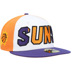 New Era Phoenix Suns Back Half 9FIFTY Fitted Hat White/Purple