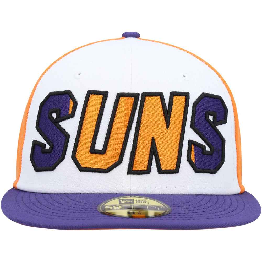 New Era Phoenix Suns Back Half 9FIFTY Fitted Hat White/Purple