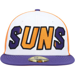 New Era Phoenix Suns Back Half 9FIFTY Fitted Hat White/Purple