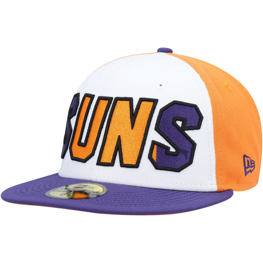 New Era Phoenix Suns Back Half 9FIFTY Fitted Hat White/Purple