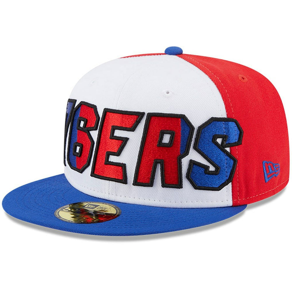 New Era Philadelphia 76ers Back Half 9FIFTY Fitted Hat White/Royal