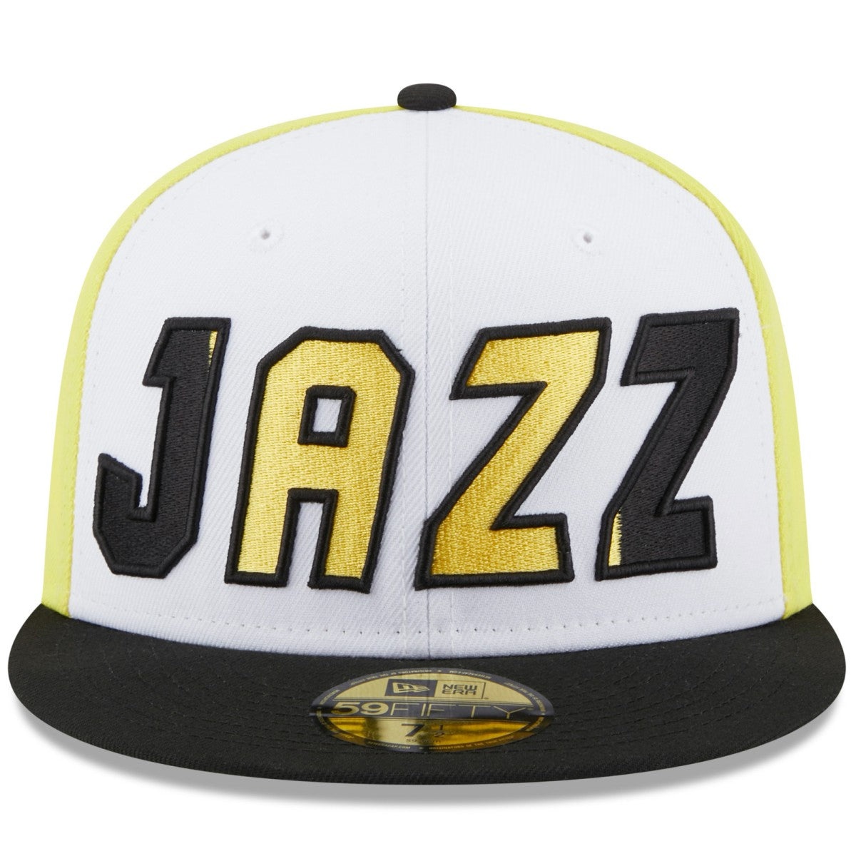 New Era Utah Jazz Back Half 59FIFTY Fitted Hat White/Black