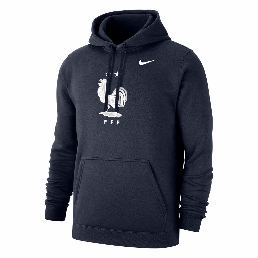 Nike - France National Team Club Primary Pullover Hoodie - Navy