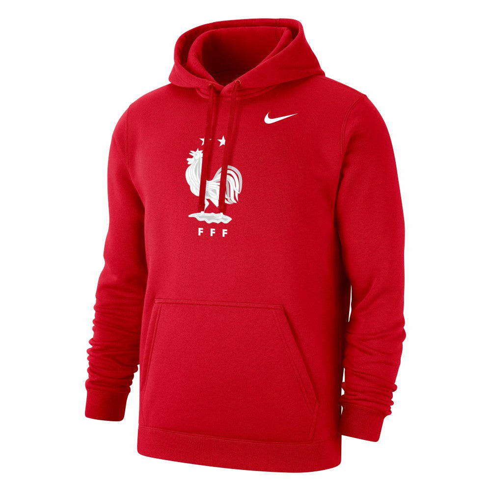 Nike - France National Team Club Primary Pullover Hoodie - Red