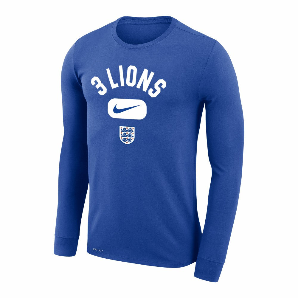 Nike - England National Team Lockup Legend Performance Long Sleeve T-Shirt - Royal