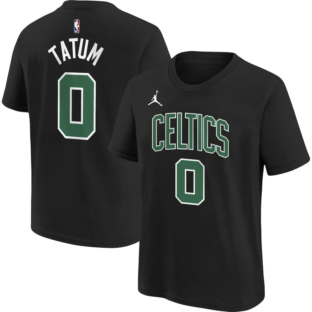 Jayson Tatum Boston Celtics Jordan Brand Youth Statement Edition Name & Number Player T-Shirt Black