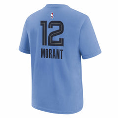 Ja Morant Memphis Grizzlies Jordan Brand Youth Statement Edition Name & Number Player T-Shirt Light Blue