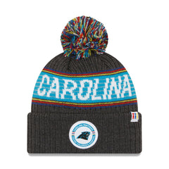 Carolina Panthers New Era 2022 Greg Olsen x Atrium Health Levine Children's Hospital Pom Knit Hat - Heather Charcoal - NFL