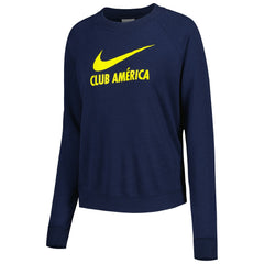 Nike - Club America Women's Lockup Varsity Tri-Blend Raglan Pullover Sweatshirt - Navy