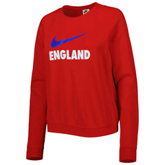 Nike - England National Team Women's Lockup Varsity Tri-Blend Raglan Pullover Sweatshirt - Red