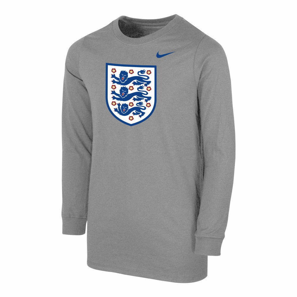 Nike - England National Team Youth Core Long Sleeve T-Shirt - Heather Gray
