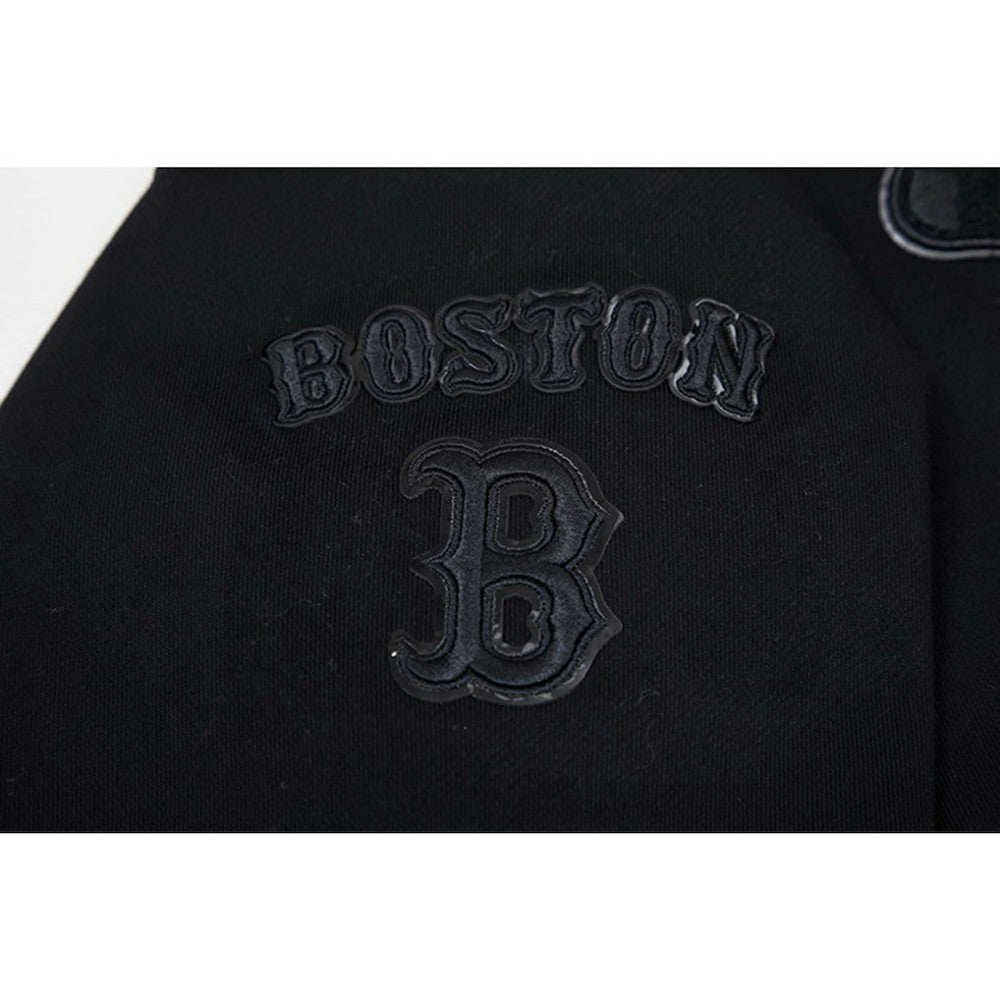 Boston Red Sox Pro Standard Women's Triple Black Cropped Pullover Hoodie Discount