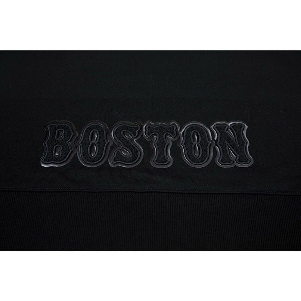 Boston Red Sox Pro Standard Women's Triple Black Cropped Pullover Hoodie Discount