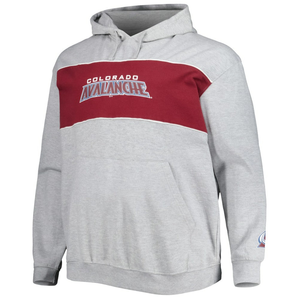 Nathan MacKinnon Colorado Avalanche Big & Tall Player Pullover Hoodie - Heather Gray | NHL discount