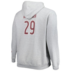 Nathan MacKinnon Colorado Avalanche Big & Tall Player Pullover Hoodie - Heather Gray | NHL discount