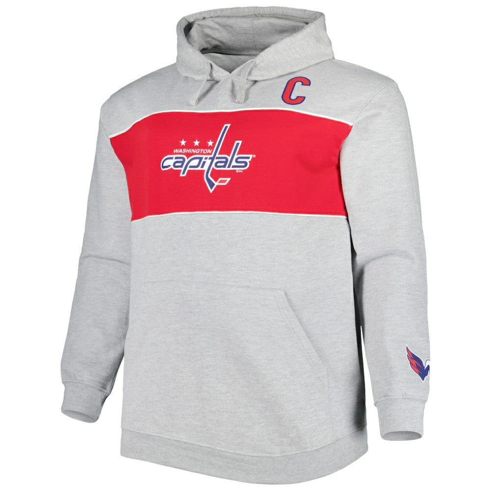Alexander Ovechkin Washington Capitals Big & Tall Player Pullover Hoodie - Heather Gray | NHL on sale