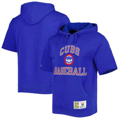 Chicago Cubs Mitchell & Ness Cooperstown Collection Washed Fleece Pullover Short Sleeve Hoodie for sale