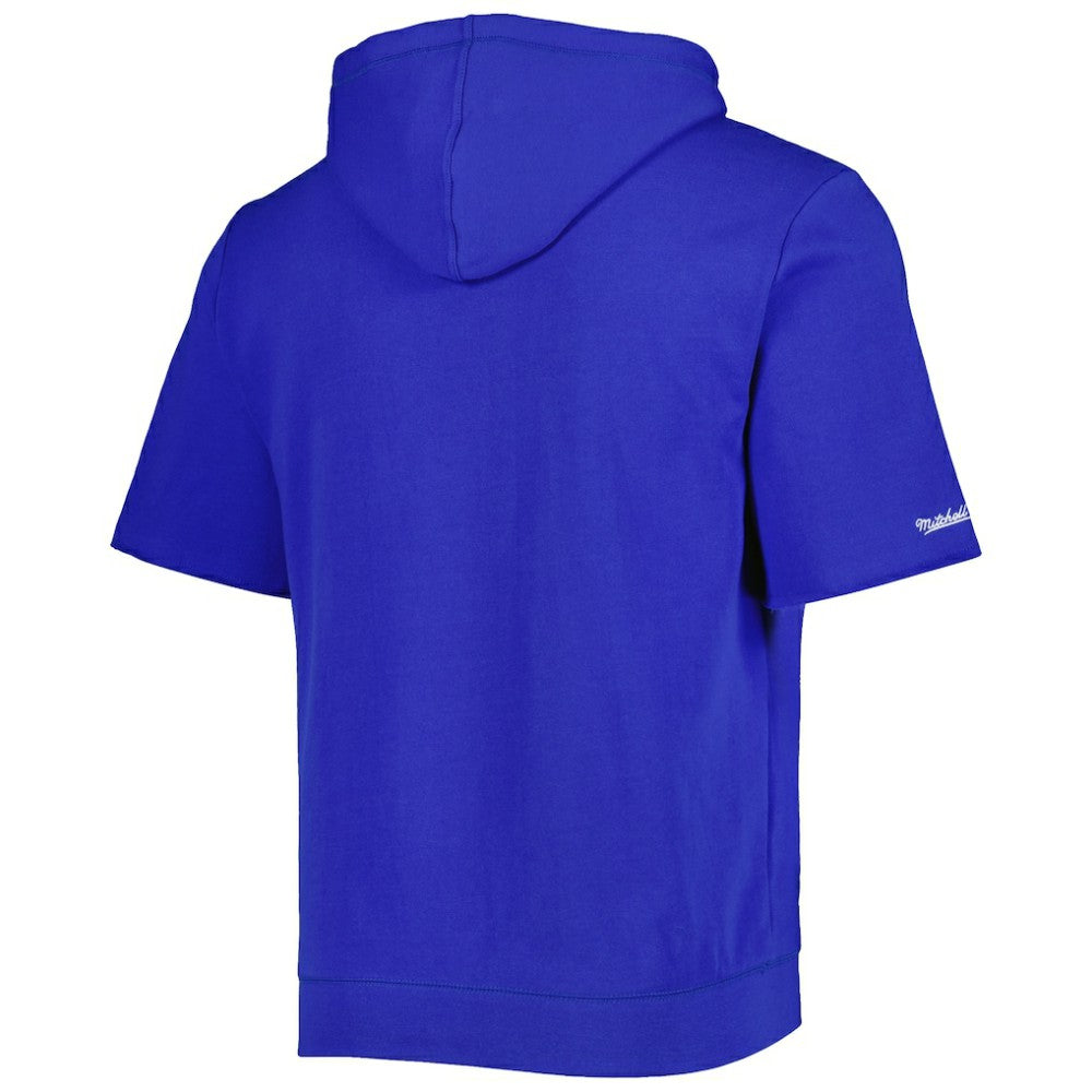 Chicago Cubs Mitchell & Ness Cooperstown Collection Washed Fleece Pullover Short Sleeve Hoodie for sale