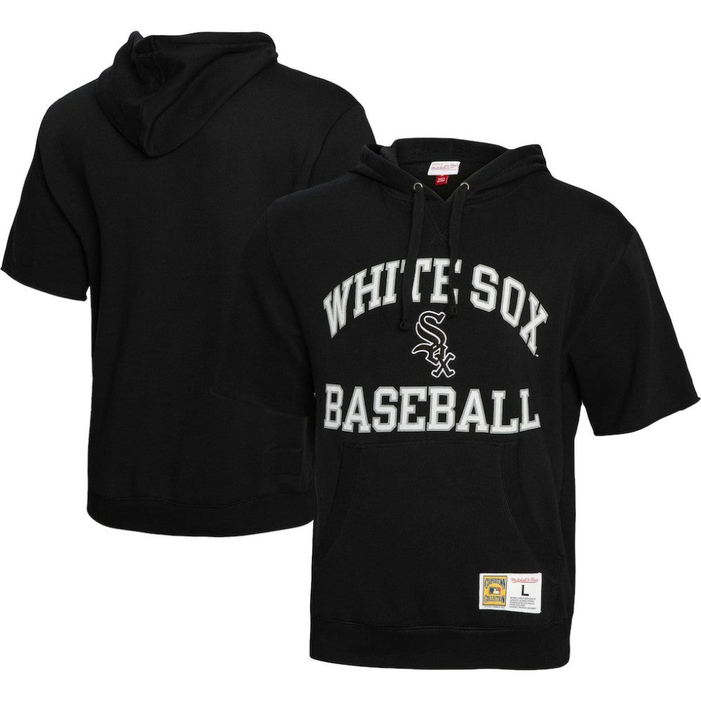 Chicago White Sox Mitchell & Ness Cooperstown Collection Washed Fleece Pullover Short Sleeve Hoodie Online