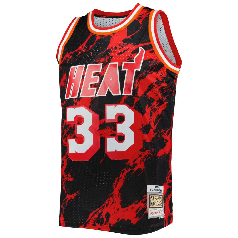 Mitchell & Ness Alonzo Mourning Miami Heat 1996/97 Hardwood Classics Marble Swingman Jersey Black