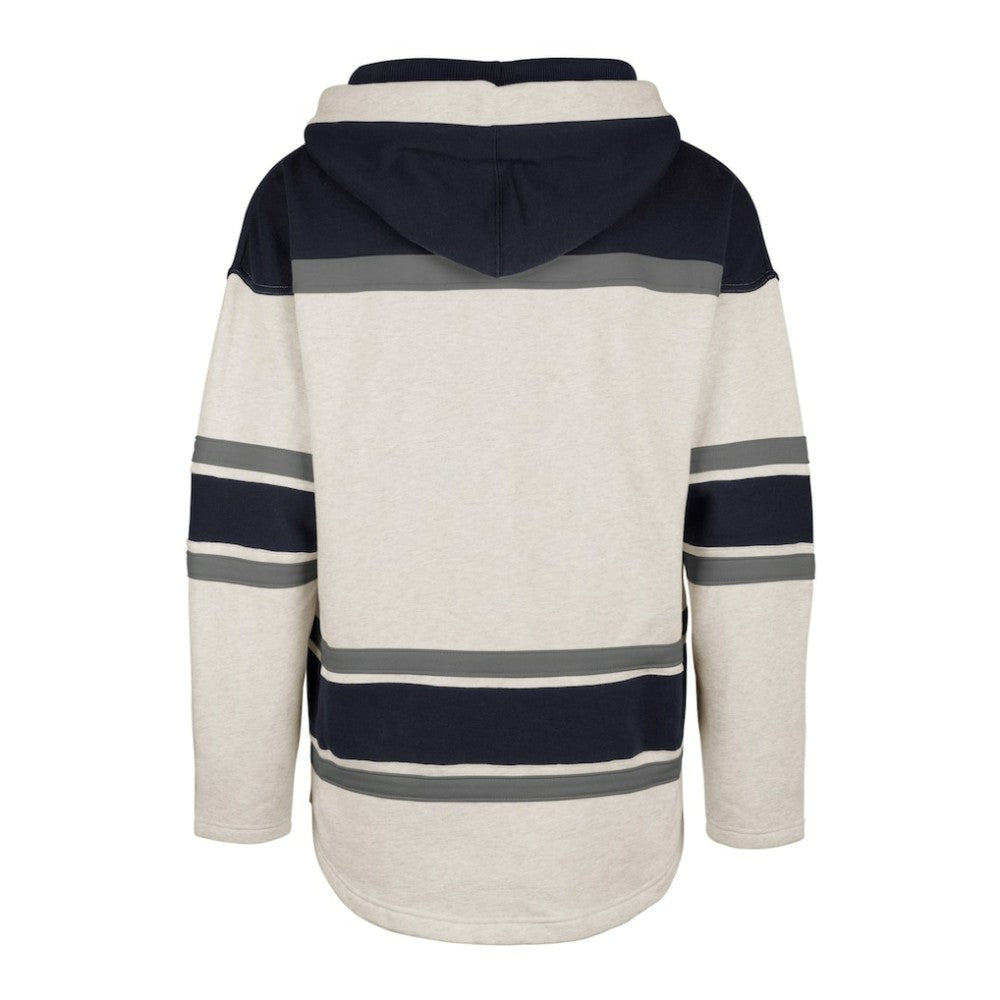 Columbus Blue Jackets '47 Rockaway Lace-Up Pullover Hoodie - Oatmeal | 47 brand Clearance