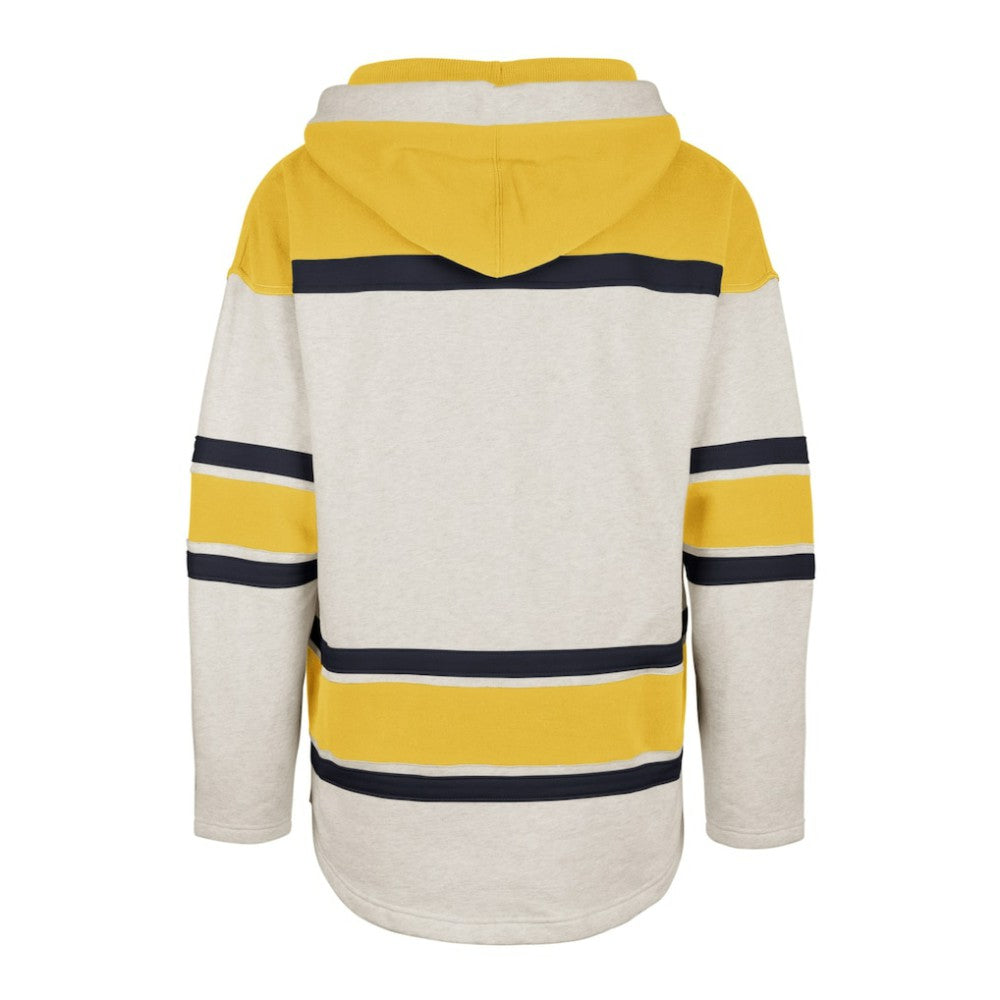 Nashville Predators '47 Rockaway Lace-Up Pullover Hoodie - Oatmeal | 47 brand near me