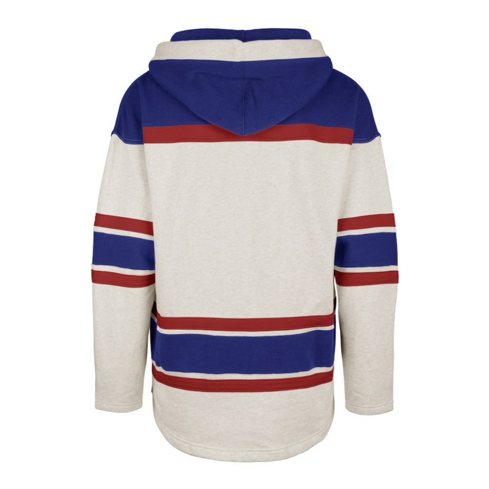New York Rangers '47 Rockaway Lace-Up Pullover Hoodie - Oatmeal | 47 brand Clearance