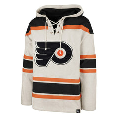 Philadelphia Flyers '47 Rockaway Lace-Up Pullover Hoodie - Oatmeal | 47 brand near me