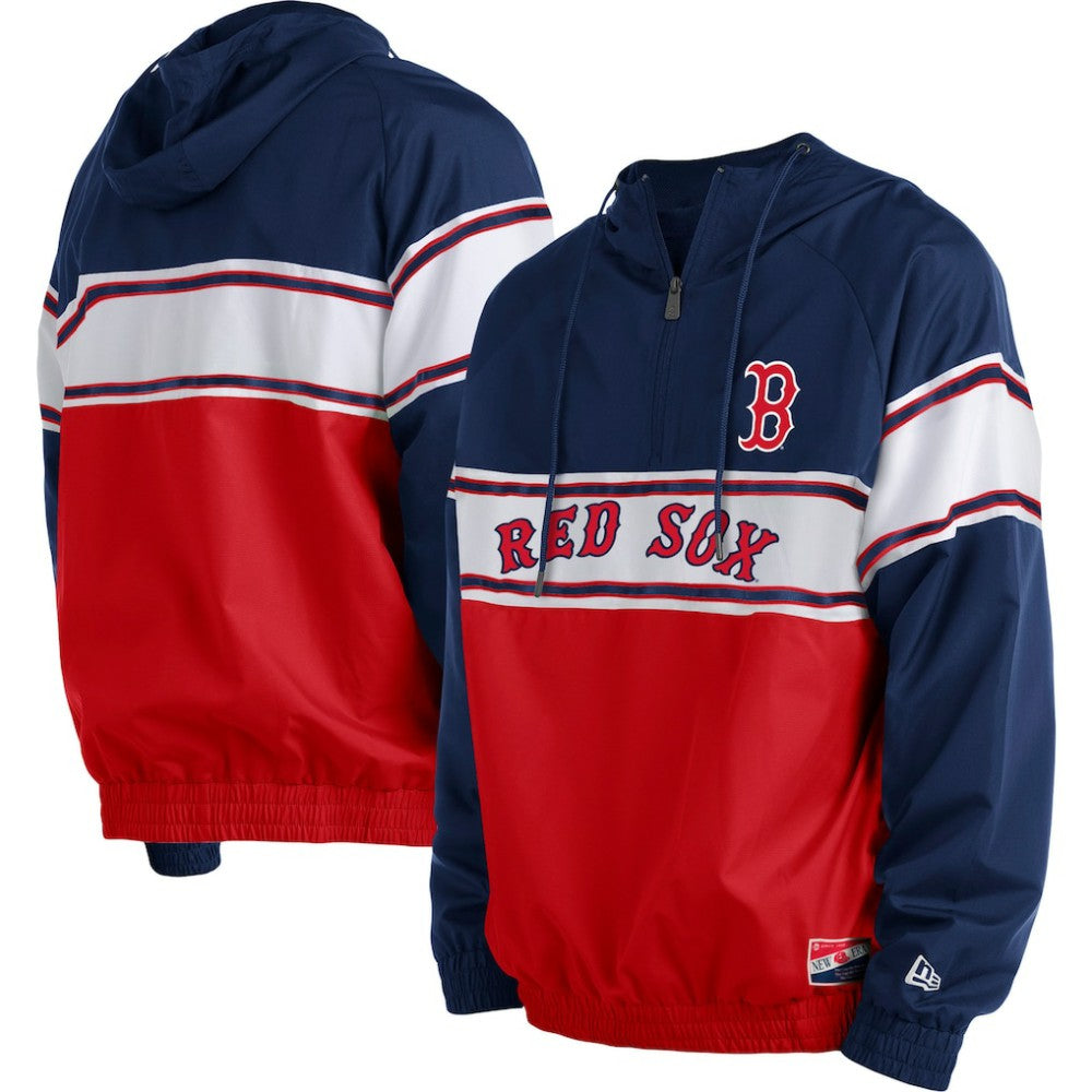 Boston Red Sox New Era Ripstop Raglan Quarter-Zip Hoodie for sale
