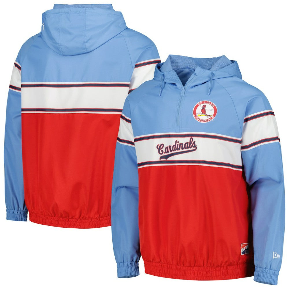 St. Louis Cardinals New Era Ripstop Raglan Quarter-Zip Hoodie Online