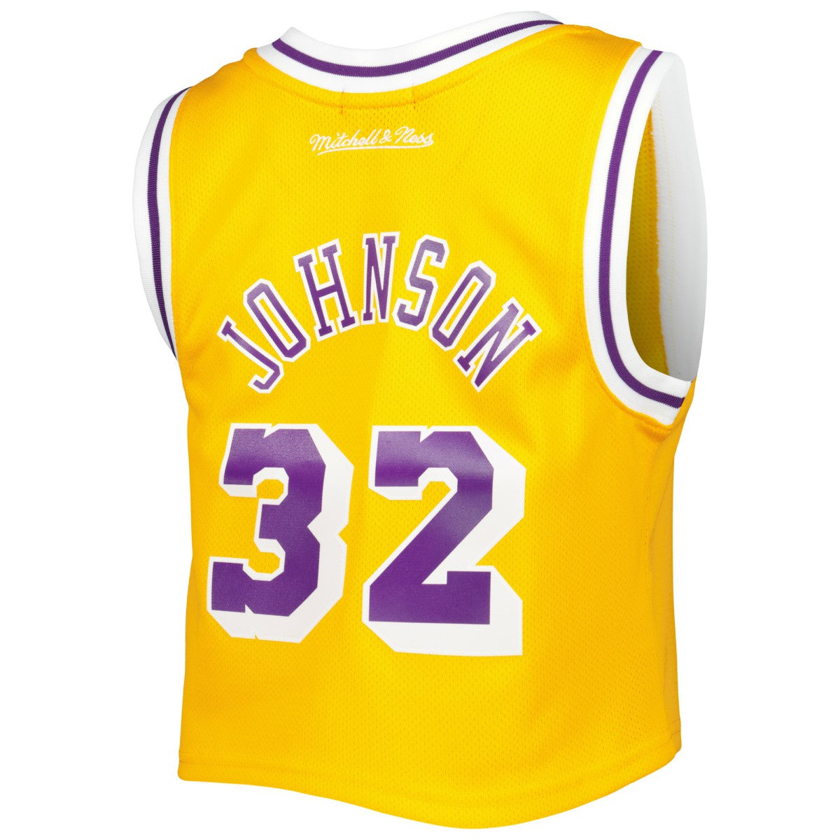 Mitchell & Ness Magic Johnson Los Angeles Lakers Women's 1984 Hardwood Classics Crop Player Tank Top Gold