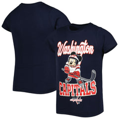 Washington Capitals Girls Youth Mickey Mouse Go Team Go T-Shirt - Navy | NHL sale