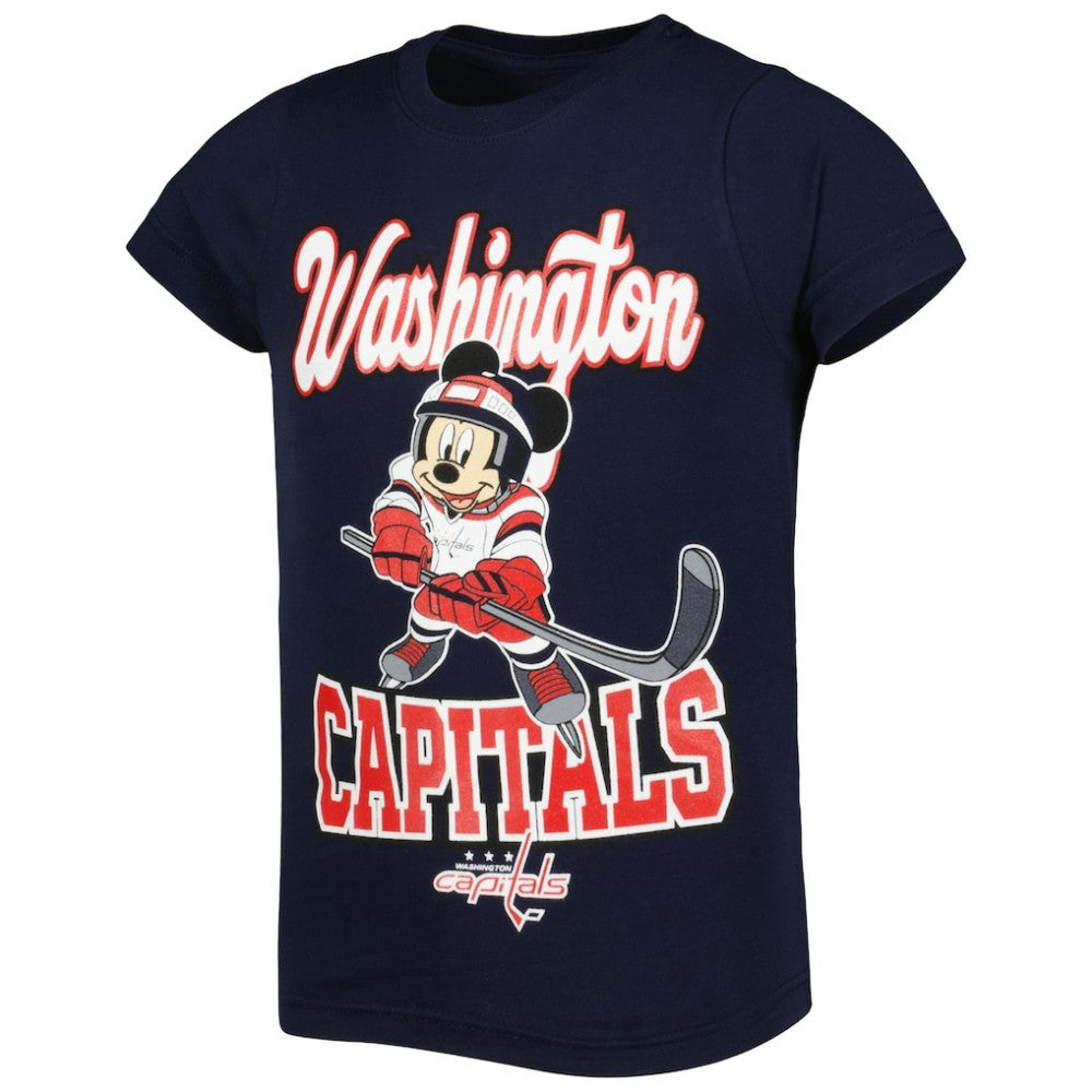 Washington Capitals Girls Youth Mickey Mouse Go Team Go T-Shirt - Navy | NHL sale