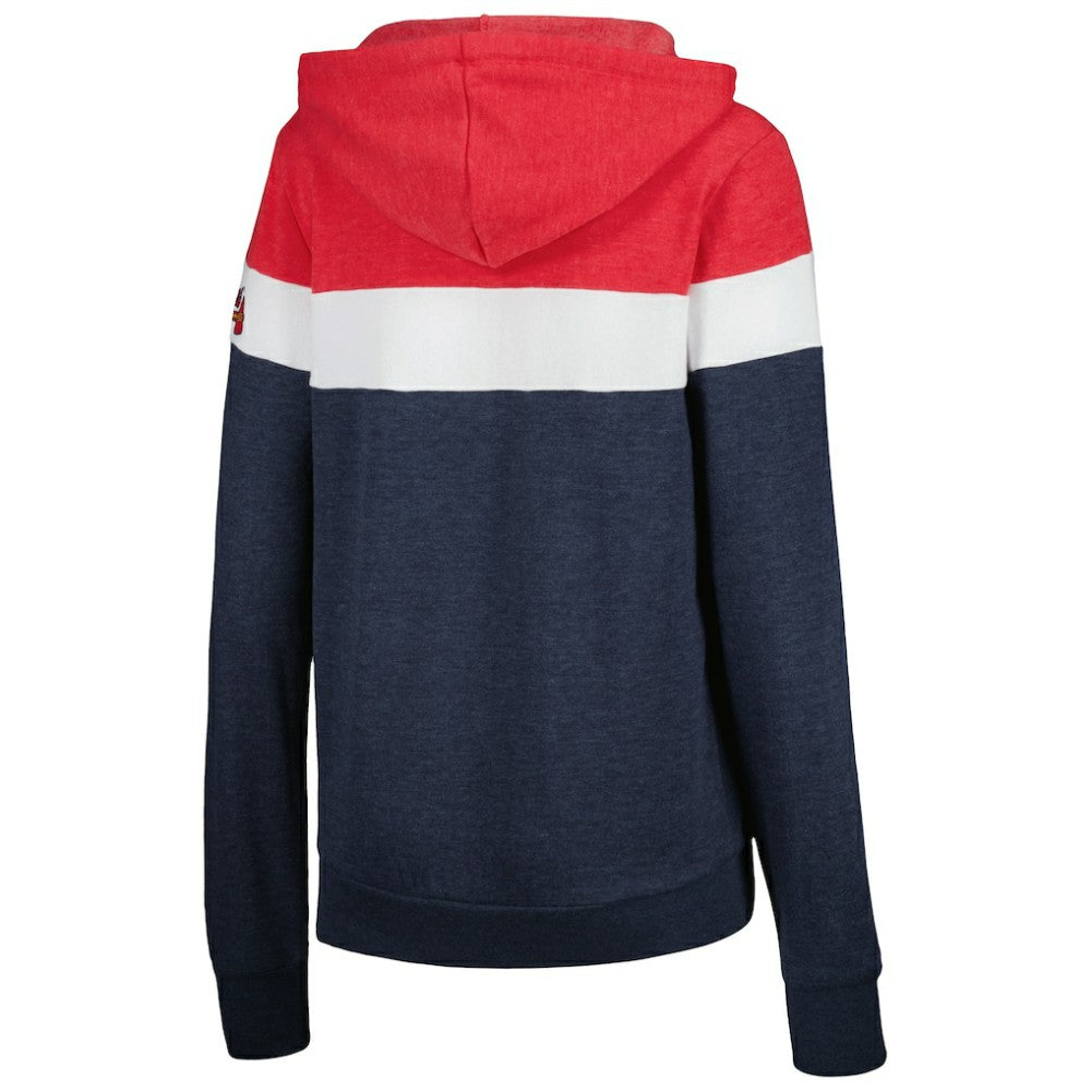 Atlanta Braves New Era Women's Colorblock Full-Zip Hoodie Jacket Outlet