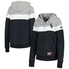 Chicago White Sox New Era Women's Colorblock Full-Zip Hoodie Jacket for sale