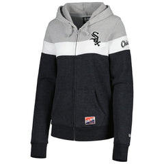 Chicago White Sox New Era Women's Colorblock Full-Zip Hoodie Jacket for sale