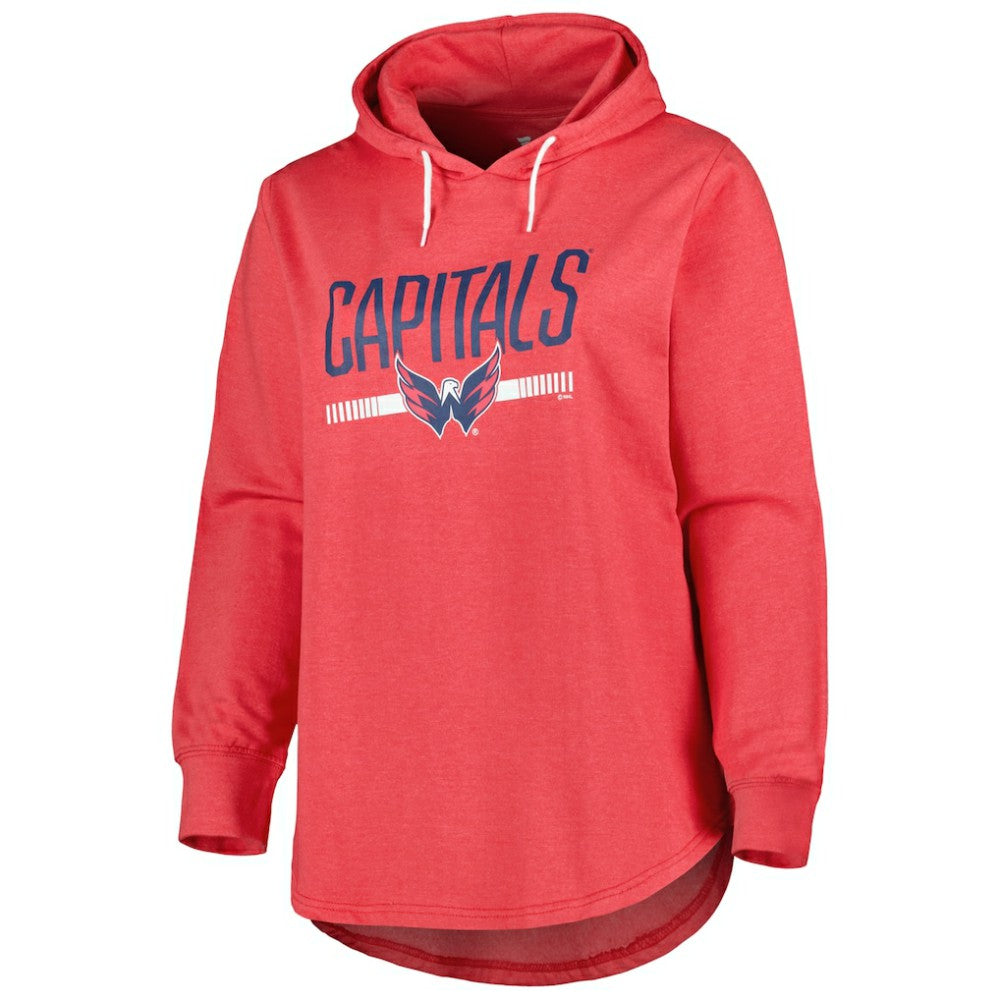 Washington Capitals Women's Plus Size Fleece Pullover Hoodie - Heather Red | NHL near me