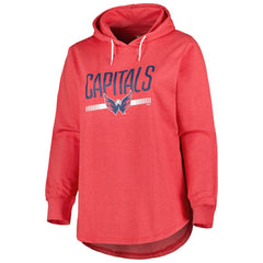 Washington Capitals Women's Plus Size Fleece Pullover Hoodie - Heather Red | NHL near me