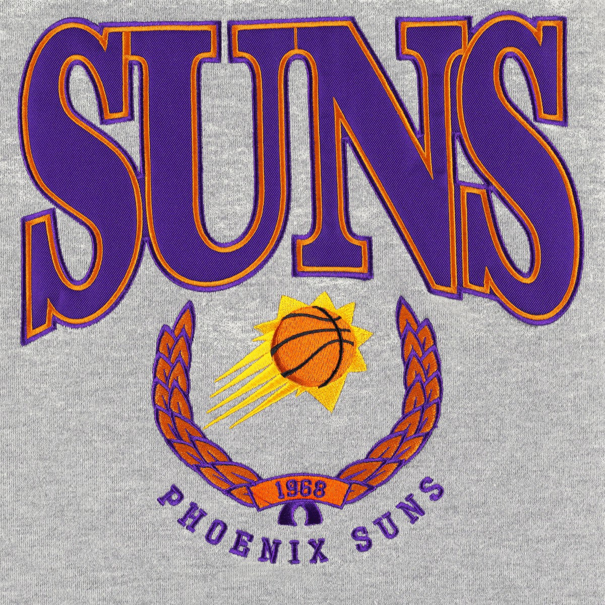 New Era Phoenix Suns Unisex Vintage Throwback Crew Sweatshirt Heather Gray