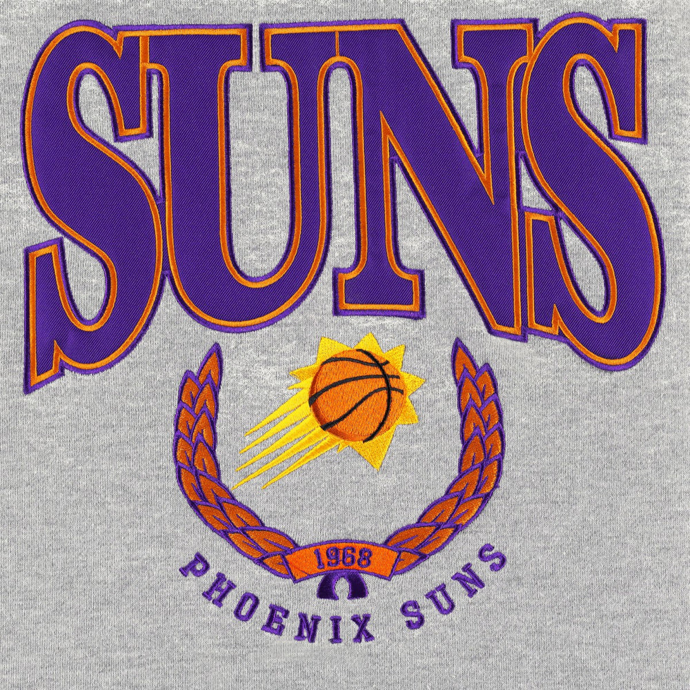 New Era Phoenix Suns Unisex Vintage Throwback Crew Sweatshirt Heather Gray