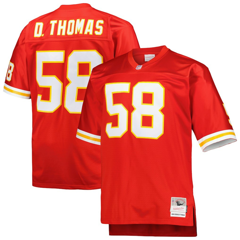 Derrick Thomas Kansas City Chiefs Big & Tall 1994 Retired Player Replica Jersey - Red - Mitchell & Ness